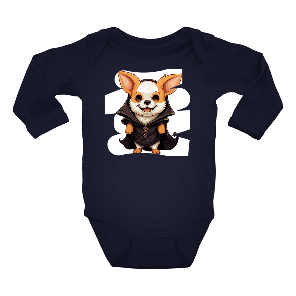 Infant Halloween Corgi Long Sleeve Onesie