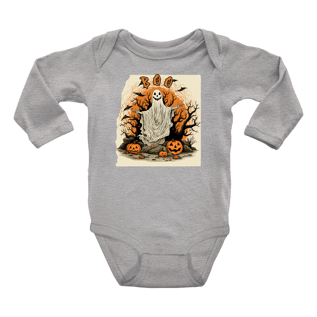 Infant Halloween Ghost Long Sleeve Onesie
