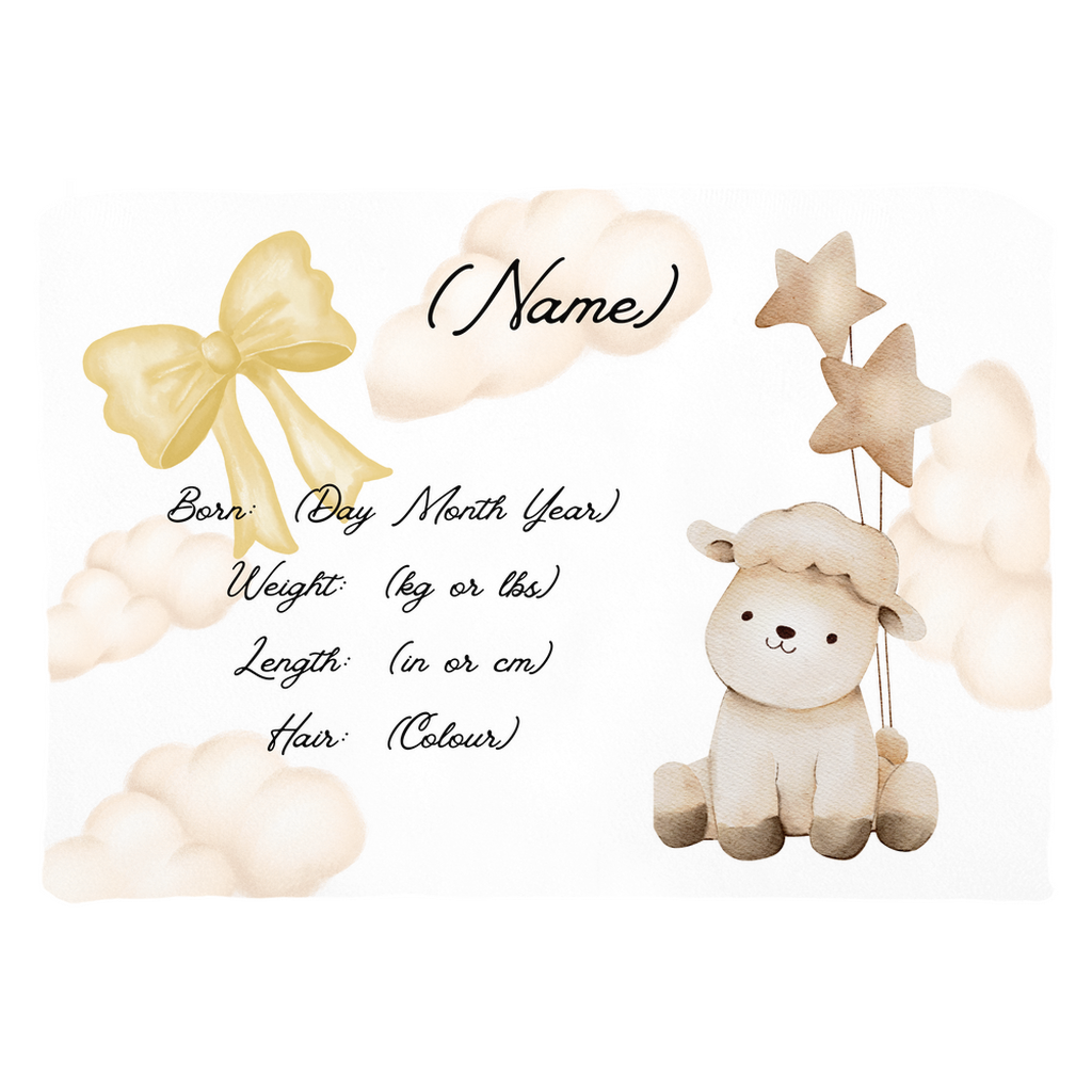 Personalised plush faux suede Lamb Throw Cushion, a cherished keepsake for life's precious moments!