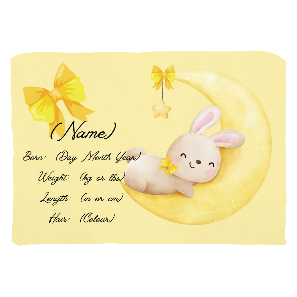 Personalised plush faux suede Lemon Bunny Throw Cushion, a cherished keepsake for life's precious moments!