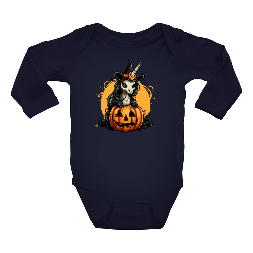 Infant Halloween Unicorn Long Sleeve Onesie