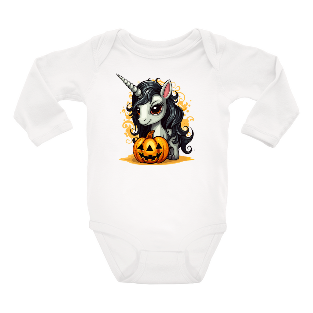 Infant Halloween Unicorn Long Sleeve Onesie