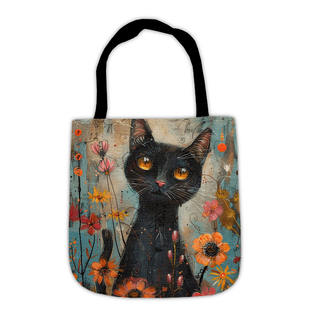 Tapestry Tote Cute Cat Bag Black Cat Hobo Bag Tapestry Shoulder Bag Jacquard Woven Tote Bag Tapestry Tote Kids Grocery Bags Art Cat Mom