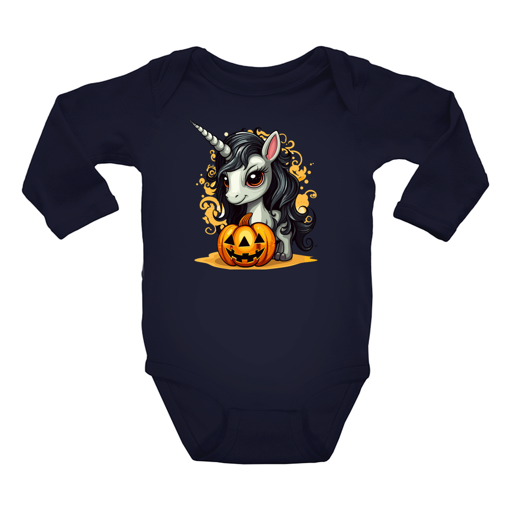 Infant Halloween Unicorn Long Sleeve Onesie