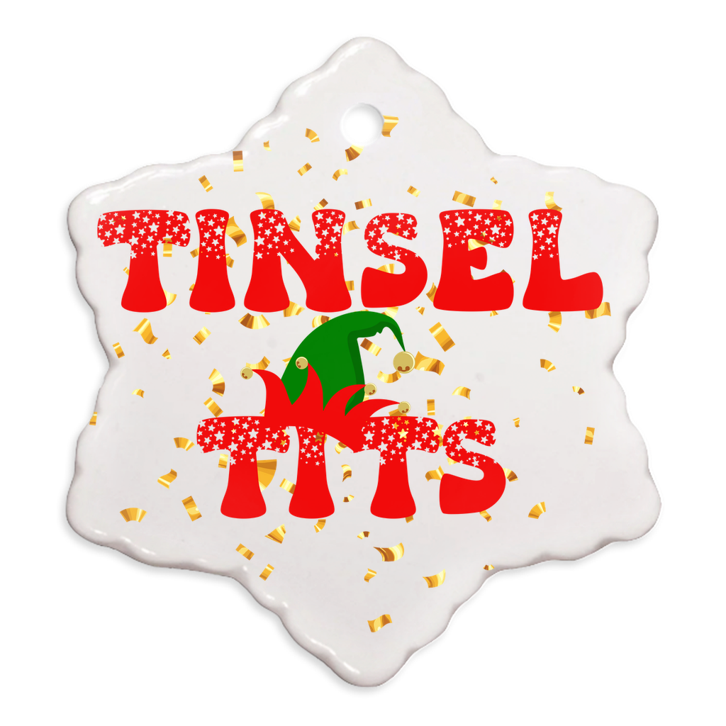 Exquisite Christmas Porcelain Ornaments with “Tinsel Tits”; a stunning addition to your holiday decor.