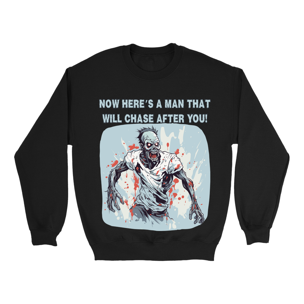 Explore our bewitching collection of Halloween sweatshirts, showcasing the mysterious allure of a zombie on the front.