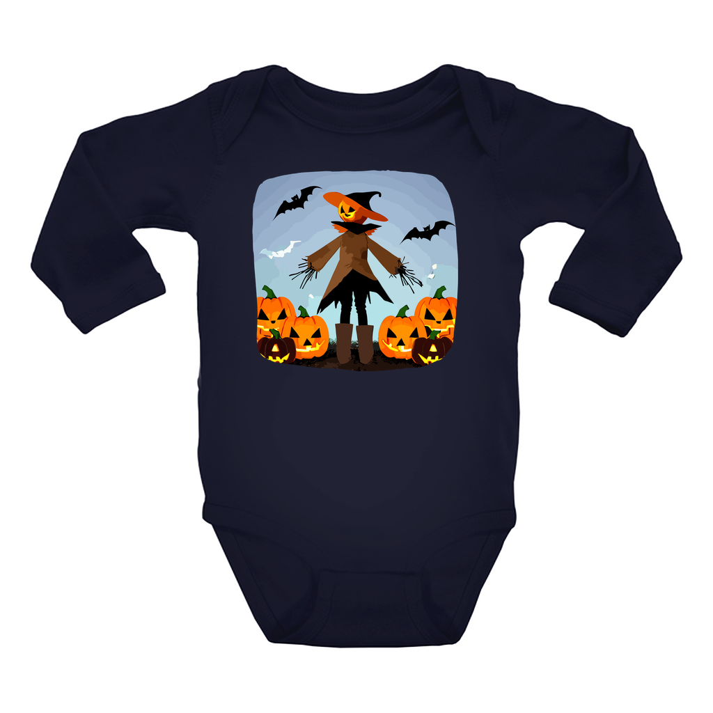 Infant Halloween Scarecrow Long Sleeve Onesie
