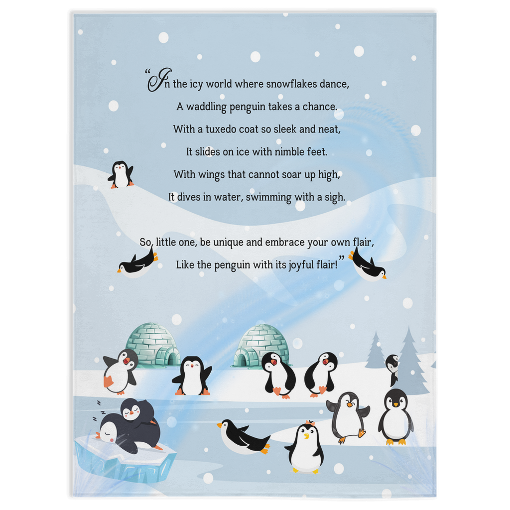 Introducing our adorable Penguin Minky Children's Blanket, the perfect Cuddle companion!