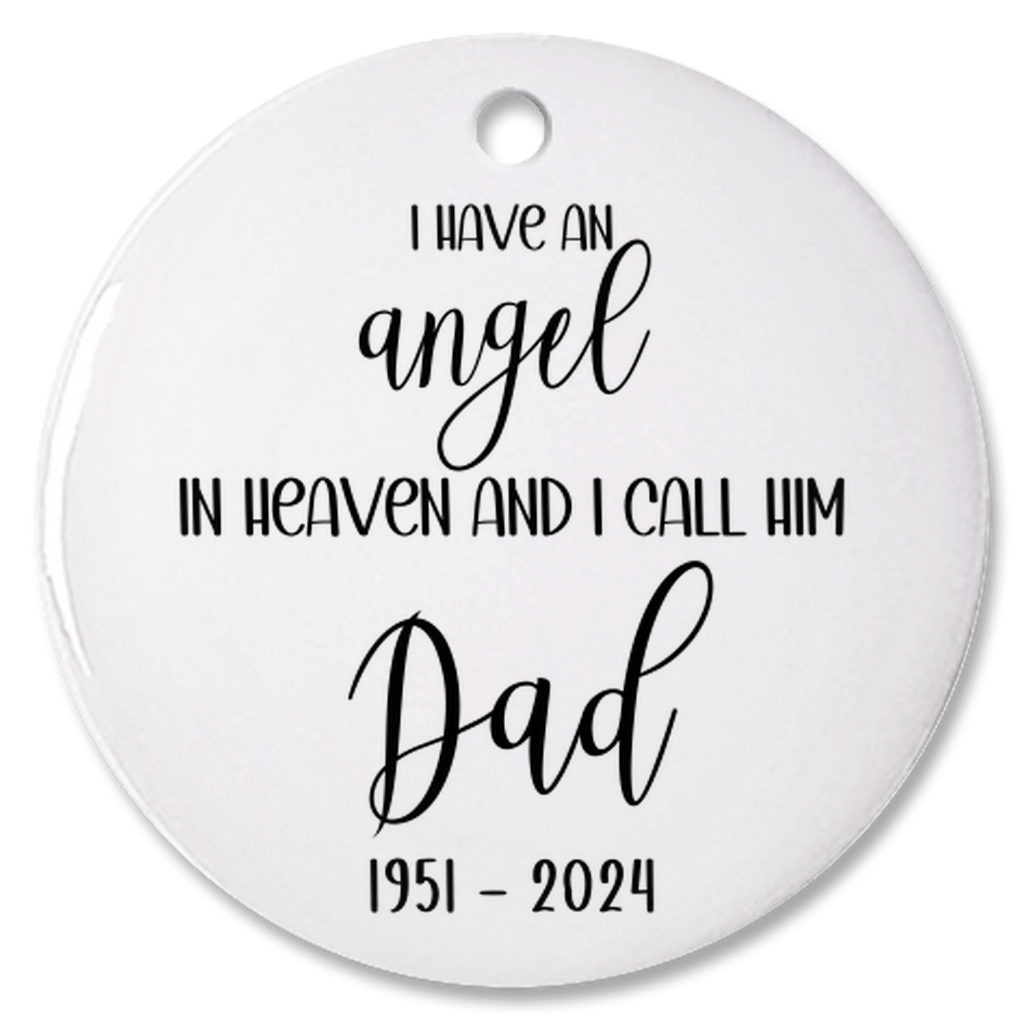 Personalized Memorial Bauble Christmas Memory, Dad Remembrance Christmas Decoration