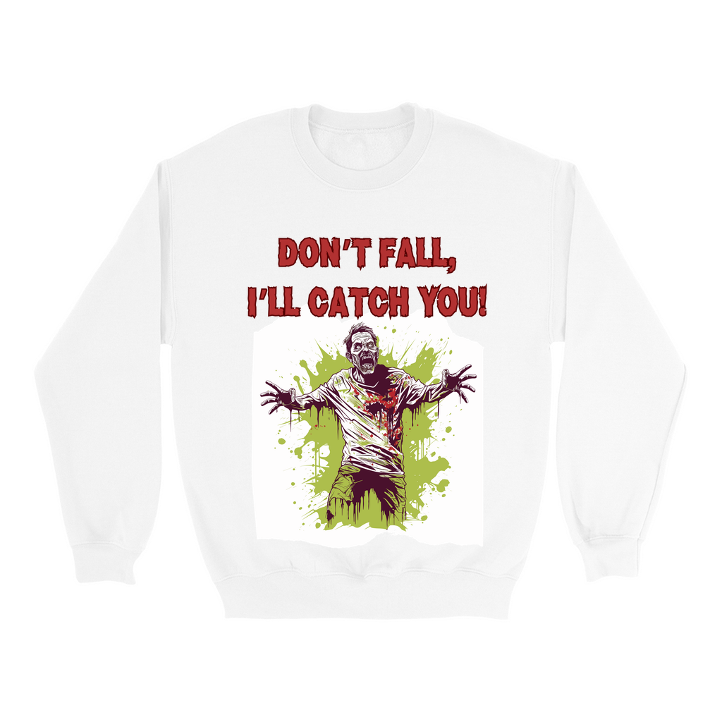 Explore our bewitching collection of Halloween sweatshirts, showcasing the mysterious allure of a zombie on the front.