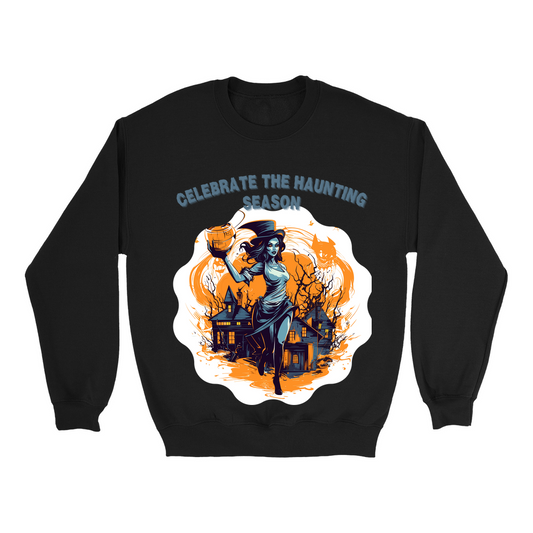 Explore our bewitching collection of Halloween sweatshirts, showcasing the mysterious allure of a Witch on the front.