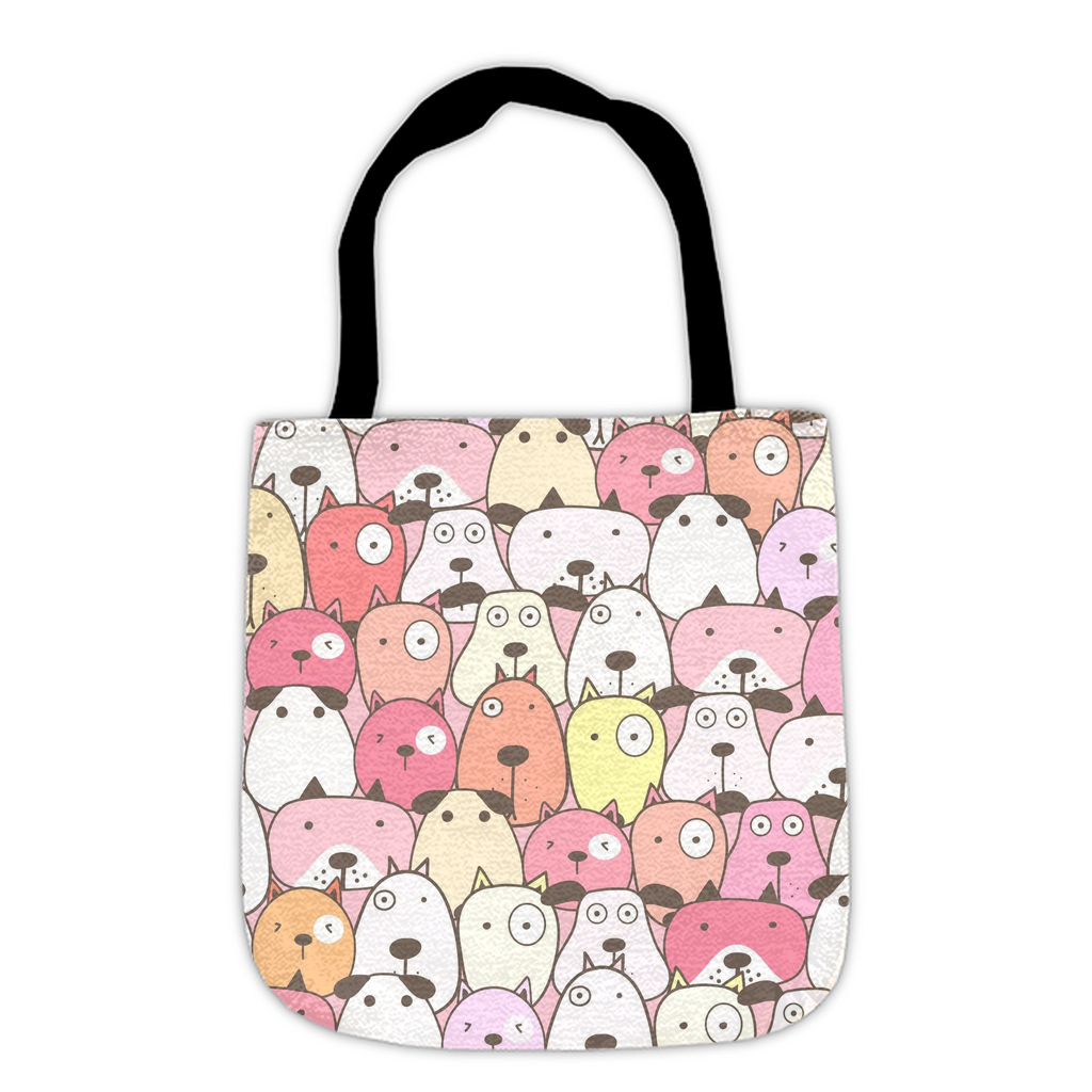 Tapestry Tote Cute Dog Bag, Pastel Hobo Bag, Tapestry Shoulder Bag, Jacquard Woven Tote Bag, Tapestry Tote Kids, Grocery Bags Art, Dog Mom Totes, All Over Print Bags, Dog Lover Tote Bags