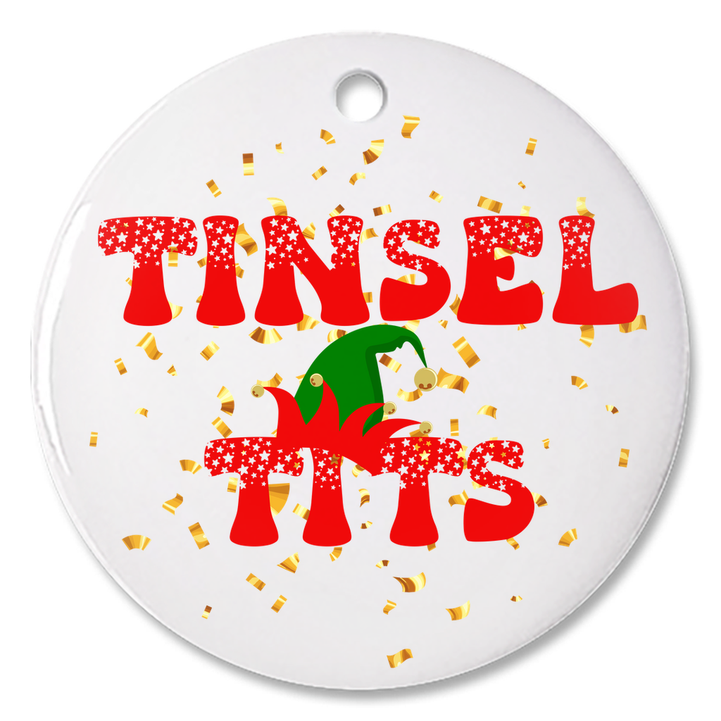 Exquisite Christmas Porcelain Ornaments with “Tinsel Tits”; a stunning addition to your holiday decor.