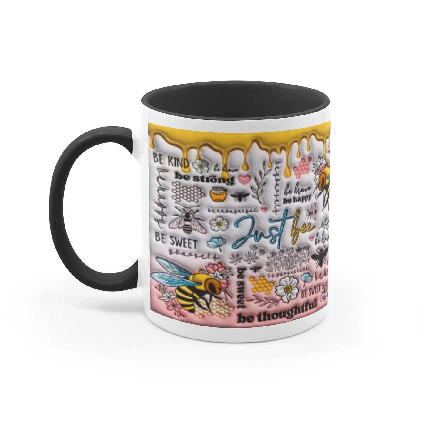 Buzzing with Inspiration:  Inflated Bee-Themed Inspirational Mugs