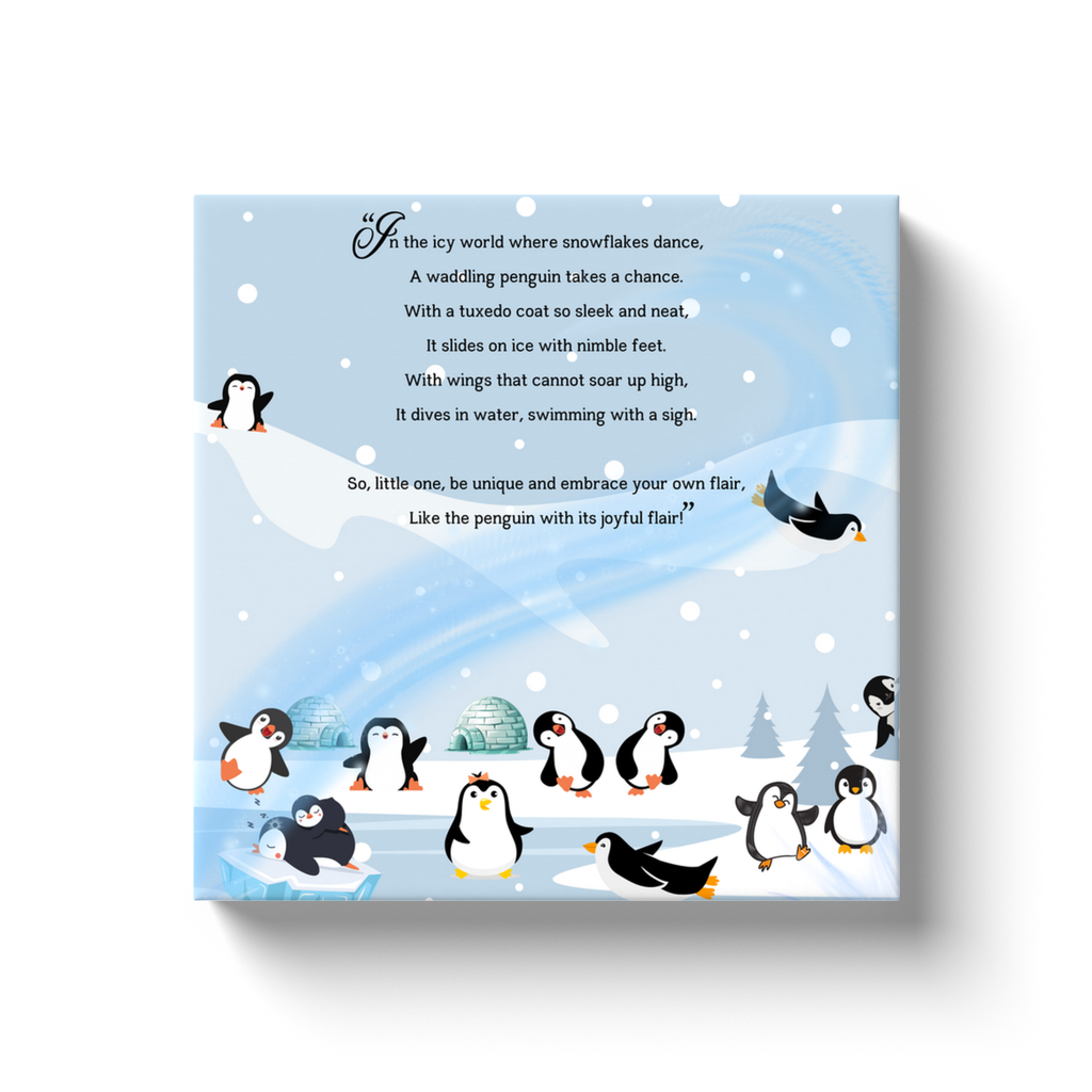 Whimsical Animal Rhyme Canvas Wraps:  Colorful Stories for Kids' Spaces - Penguins