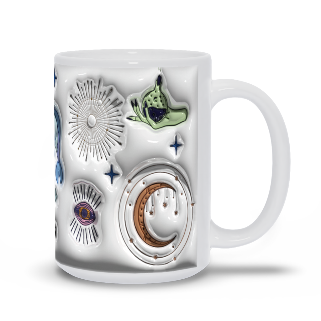 Cosmic Brew:  Inflated Zodiac Sign Mugs – “Pisces”