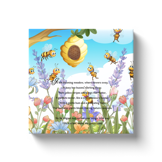 Whimsical Animal Rhyme Canvas Wraps:  Colorful Stories for Kids' Spaces - Bees