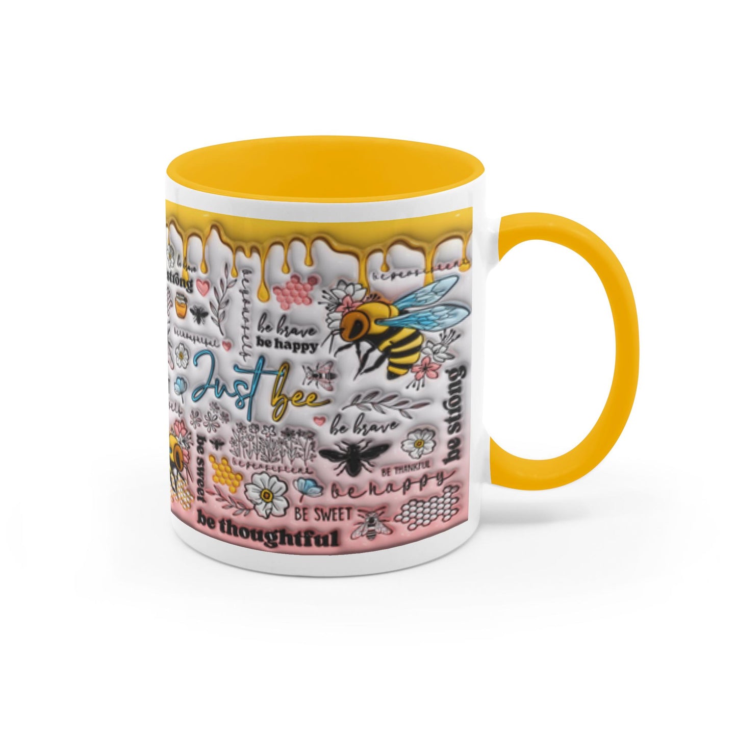 Buzzing with Inspiration:  Inflated Bee-Themed Inspirational Mugs