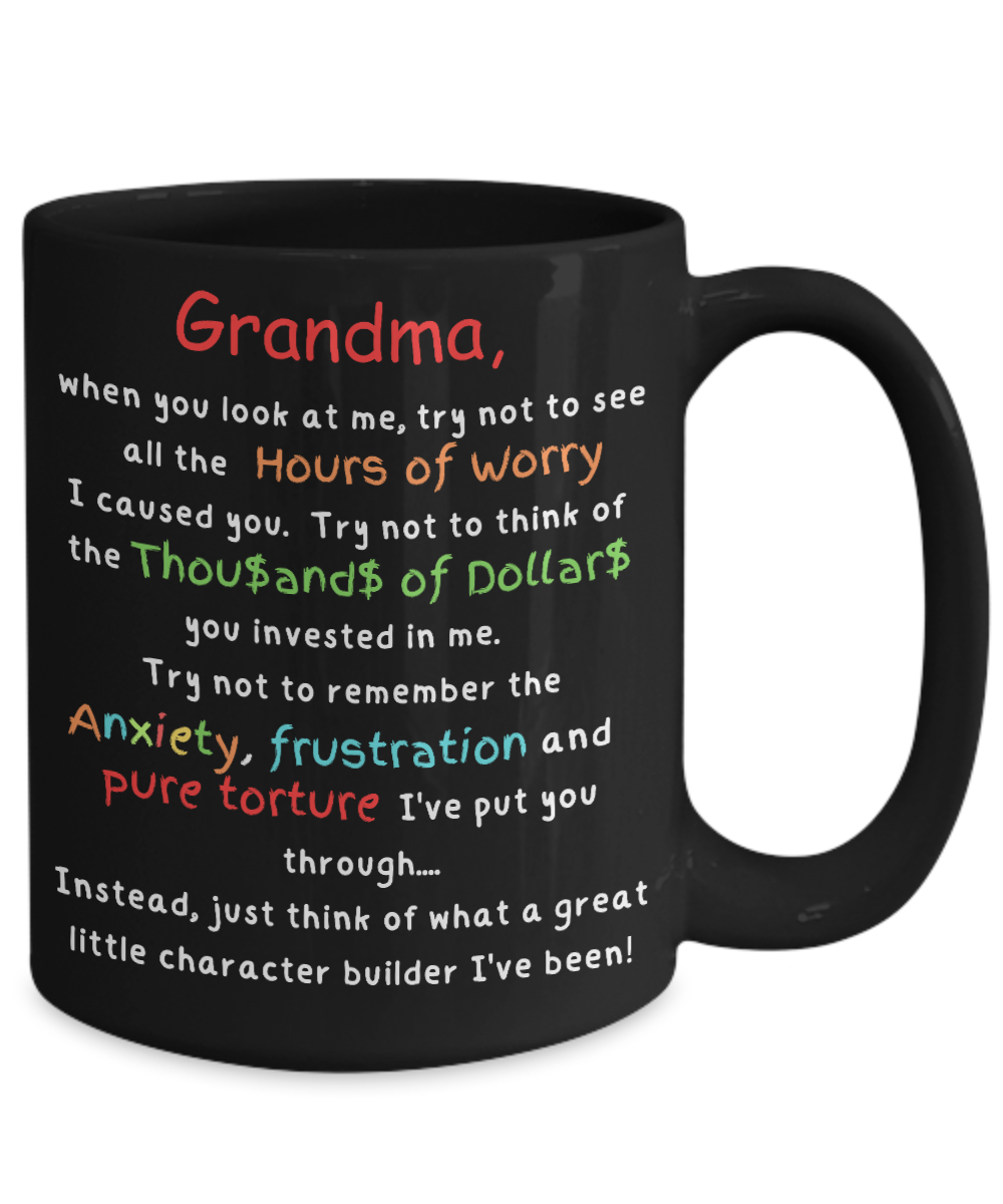 Laugh & Sip:  Delightful Character Builder Mugs for Grandma - Perfect for Every Sip & Smile!
