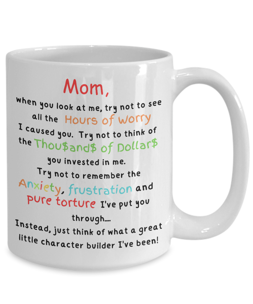 Laugh & Sip:  Delightful Character Builder Mugs for Mom - Perfect for Every Sip & Smile!