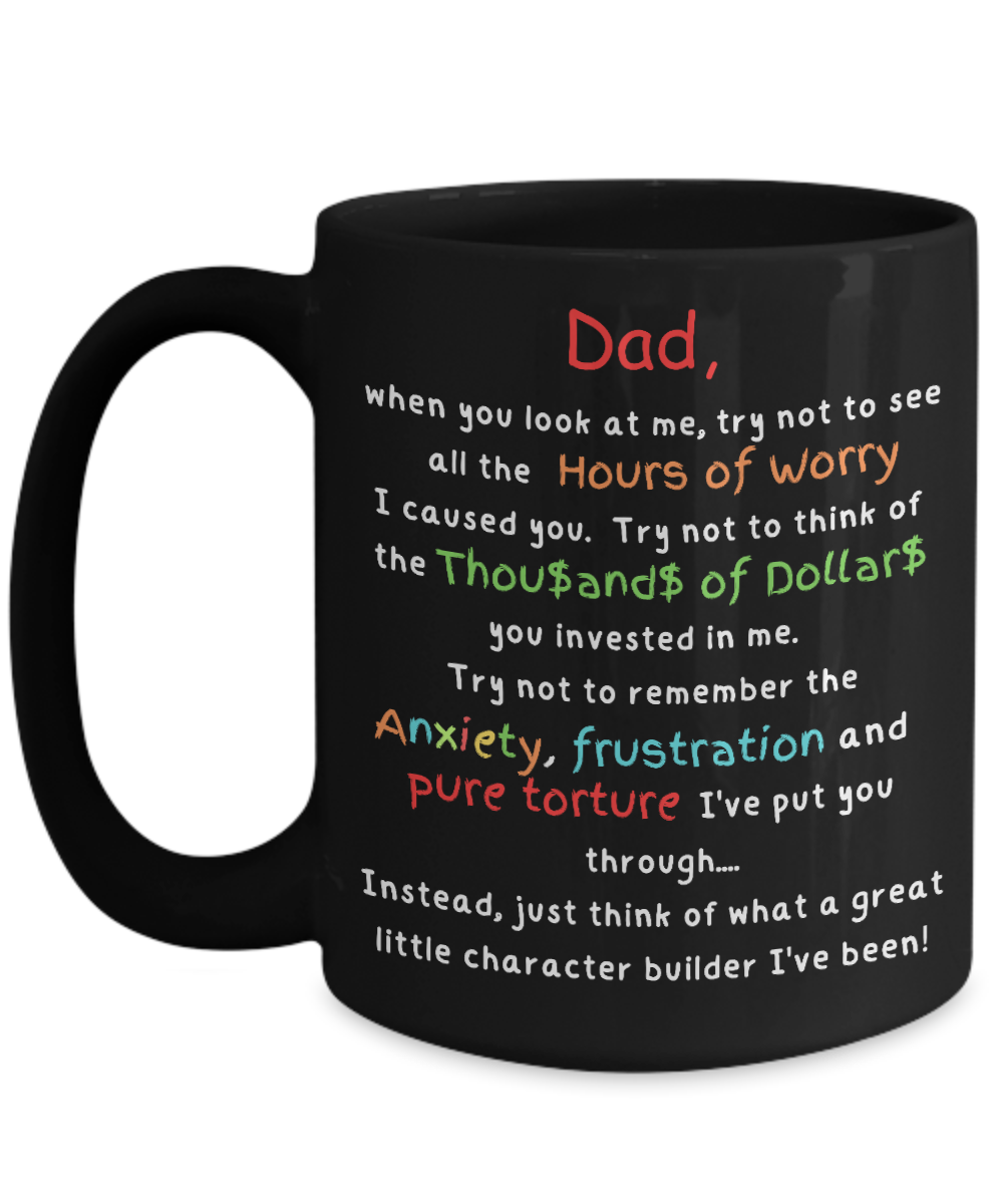 Laugh & Sip:  Delightful Character Builder Mugs for Dad - Perfect for Every Sip & Smile!