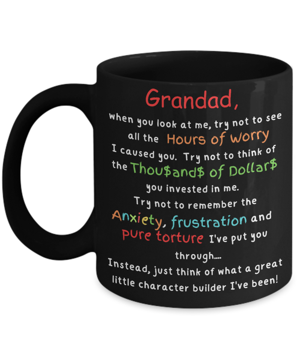 Laugh & Sip:  Delightful Character Builder Mugs for Grandad - Perfect for Every Sip & Smile!