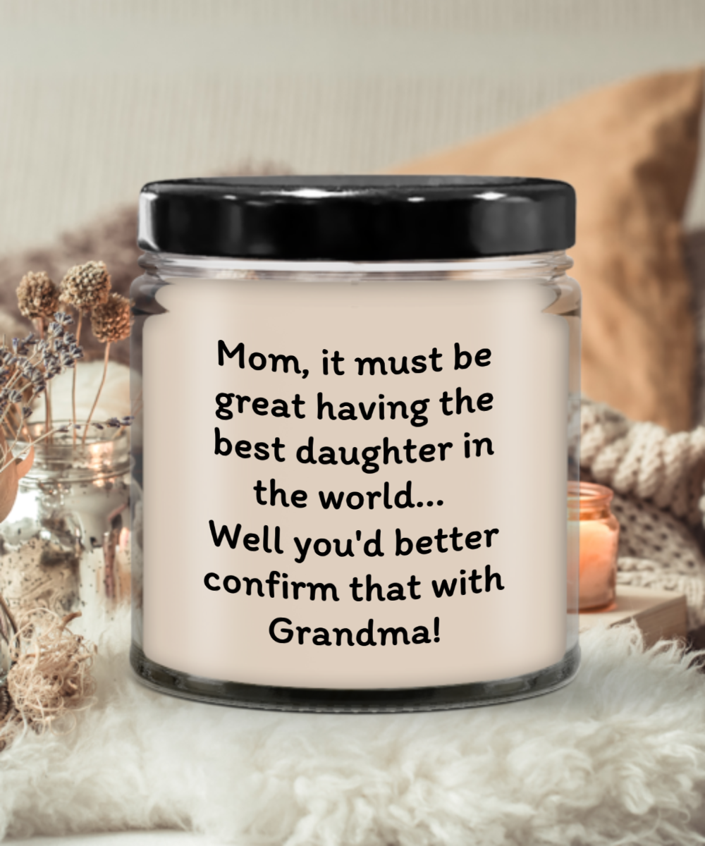 Mom's Laughter Light - Humorous Mother's Day Candle