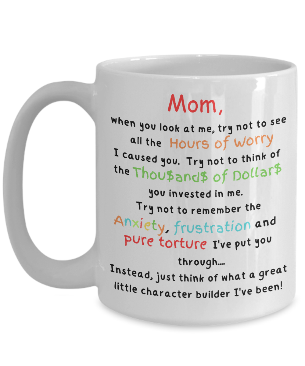 Laugh & Sip:  Delightful Character Builder Mugs for Mom - Perfect for Every Sip & Smile!
