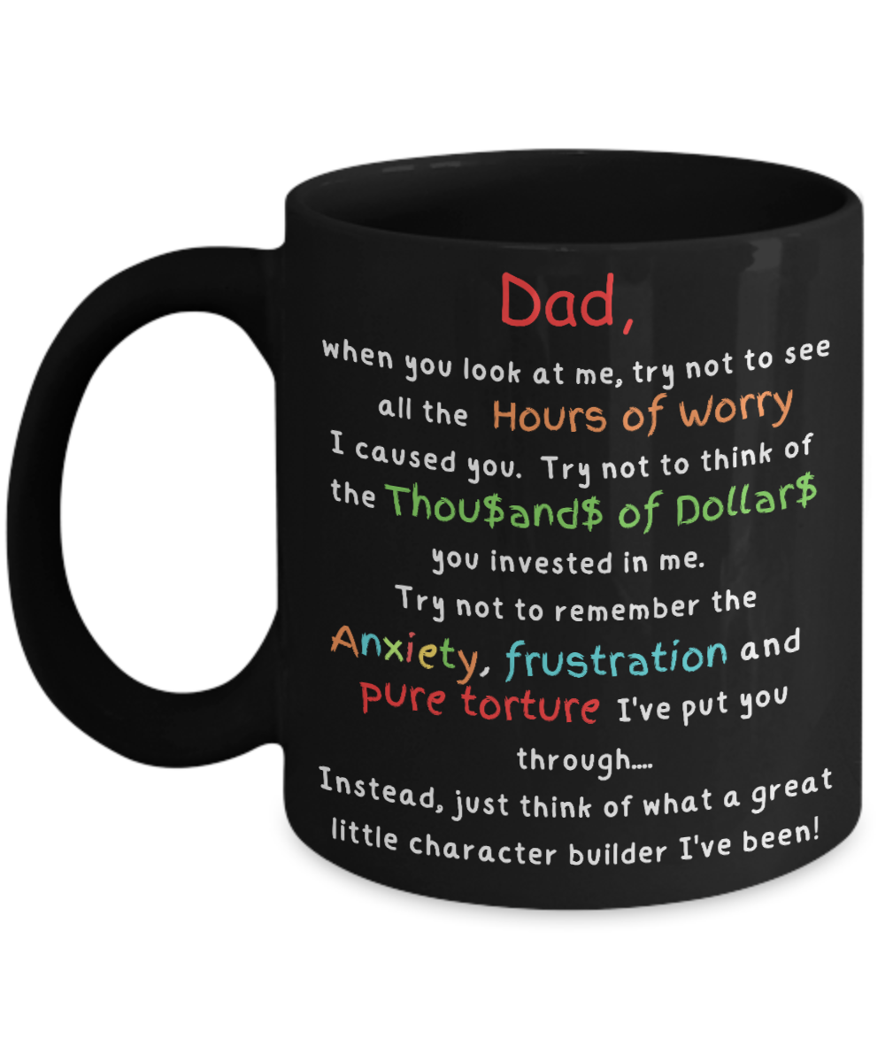 Laugh & Sip:  Delightful Character Builder Mugs for Dad - Perfect for Every Sip & Smile!