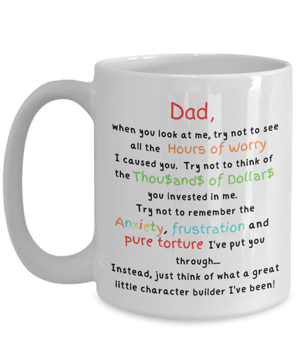 Laugh & Sip:  Delightful Character Builder Mugs for Dad - Perfect for Every Sip & Smile!