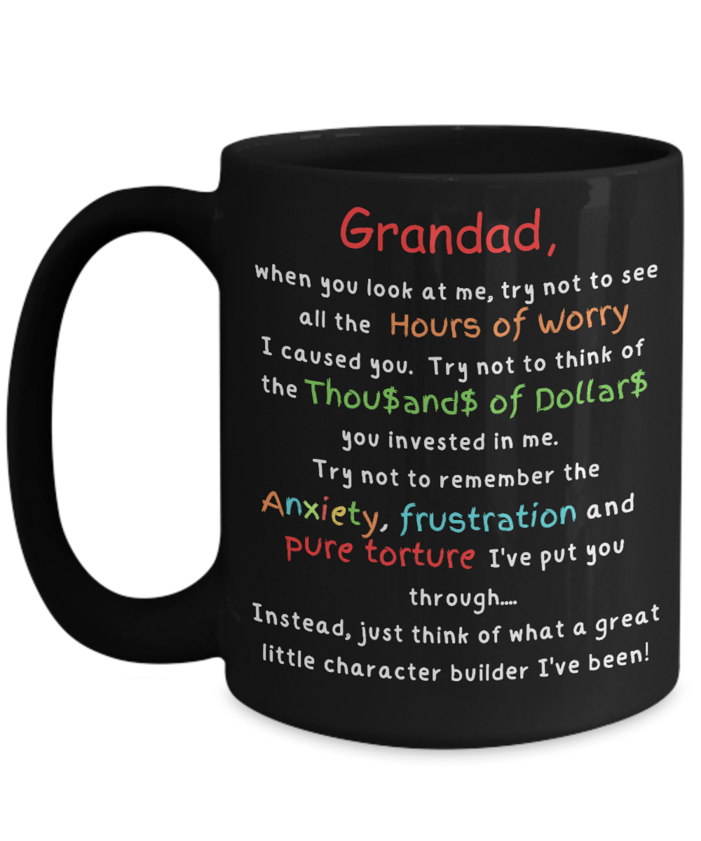 Laugh & Sip:  Delightful Character Builder Mugs for Grandad - Perfect for Every Sip & Smile!