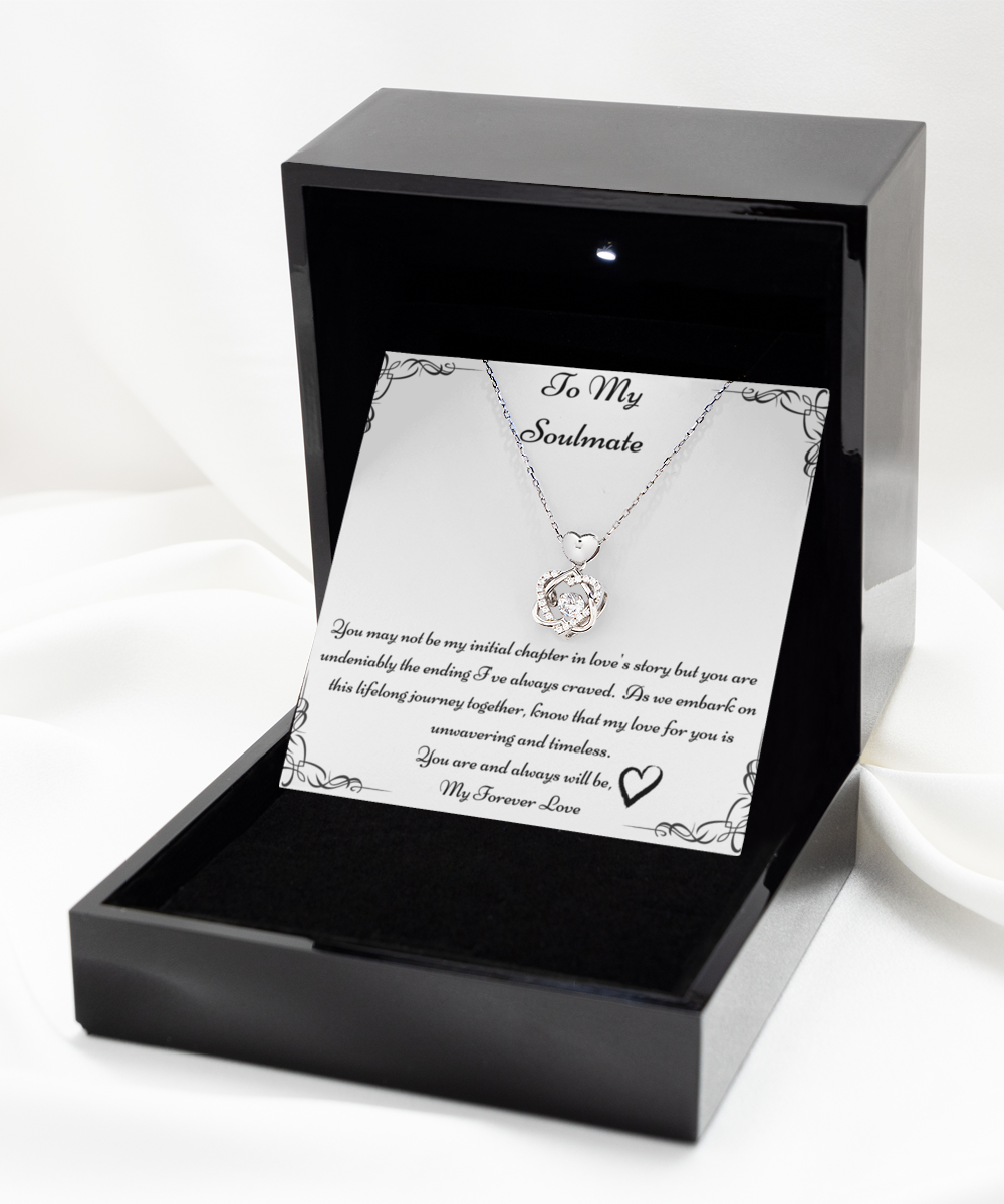 To My Soulmate, Future Wife Necklace, Fiancée Necklace, Heart Knot Gold, Heart Knot Silver, Love Knot Rose Gold, Love Knot Silver, Solitaire Crystal, Double Crystal Circle, Crystal Gold Cross, Jewelry, Jewellery