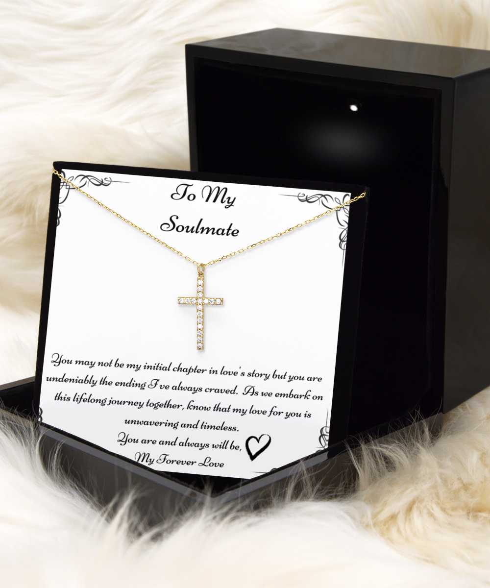 To My Soulmate, Future Wife Necklace, Fiancée Necklace, Heart Knot Gold, Heart Knot Silver, Love Knot Rose Gold, Love Knot Silver, Solitaire Crystal, Double Crystal Circle, Crystal Gold Cross, Jewelry, Jewellery