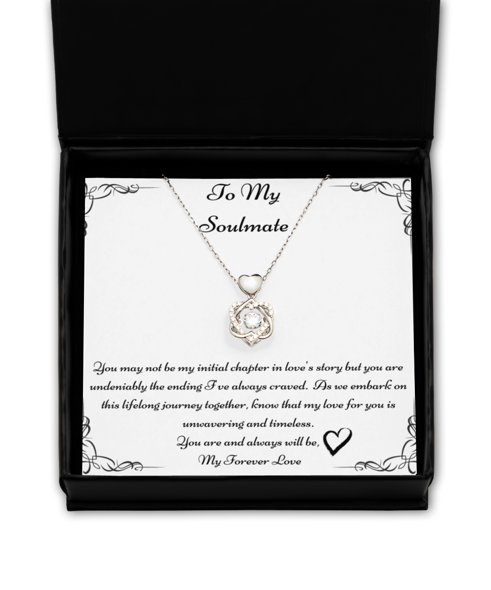 To My Soulmate, Future Wife Necklace, Fiancée Necklace, Heart Knot Gold, Heart Knot Silver, Love Knot Rose Gold, Love Knot Silver, Solitaire Crystal, Double Crystal Circle, Crystal Gold Cross, Jewelry, Jewellery