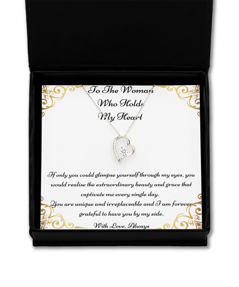 To The Woman Who Holds My Heart, Future Wife Necklace, Fiancée Necklace, Heart Knot Gold, Heart Knot Silver, Love Knot Rose Gold, Love Knot Silver, Solitaire Crystal, Double Crystal Circle, Crystal Gold Cross, Jewelry, Jewellery