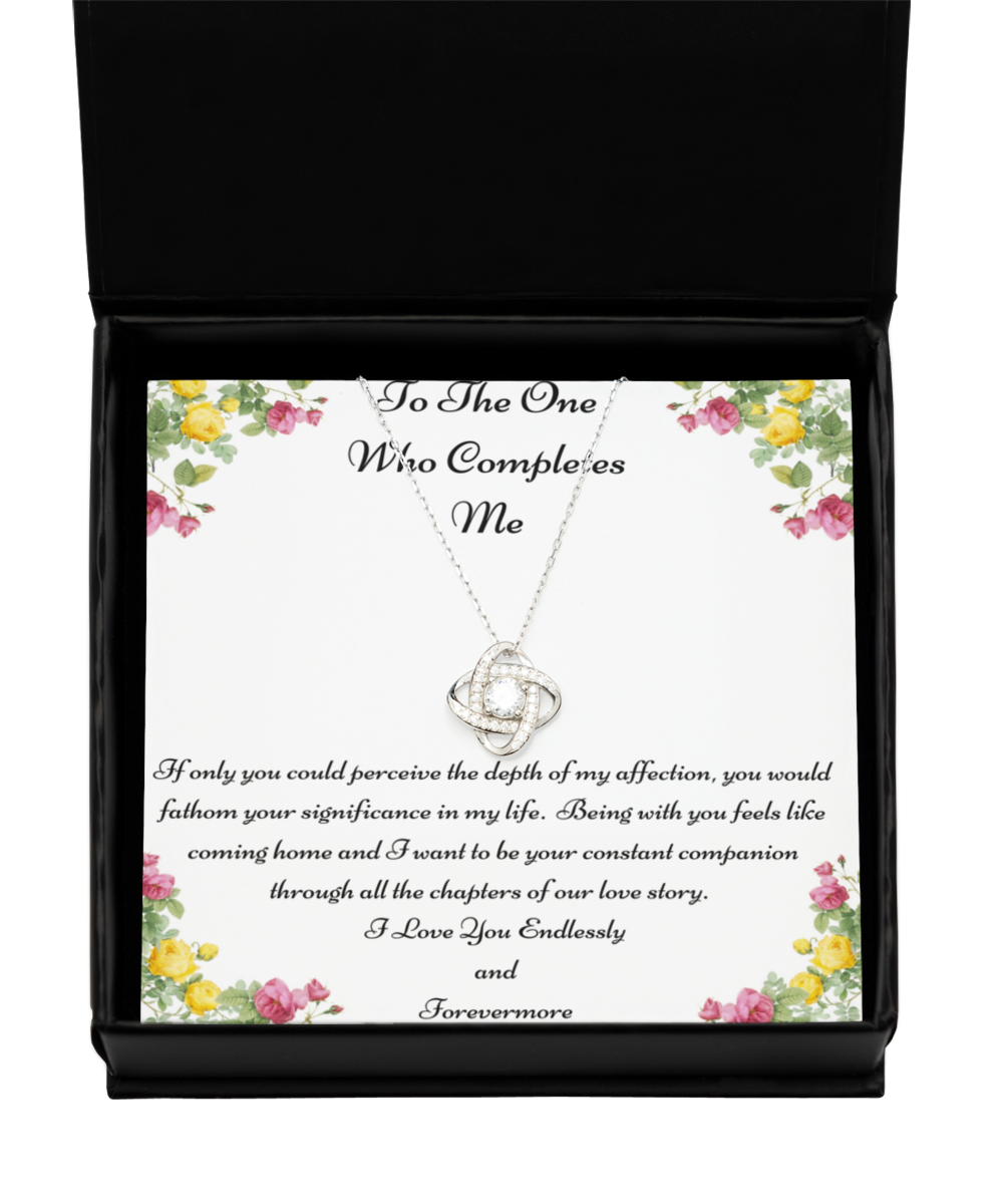 To The One Who Completes Me, Future Wife Necklace, Fiancée Necklace, Heart Knot Gold, Heart Knot Silver, Love Knot Rose Gold, Love Knot Silver, Solitaire Crystal, Double Crystal Circle, Crystal Gold Cross, Jewelry, Jewellery