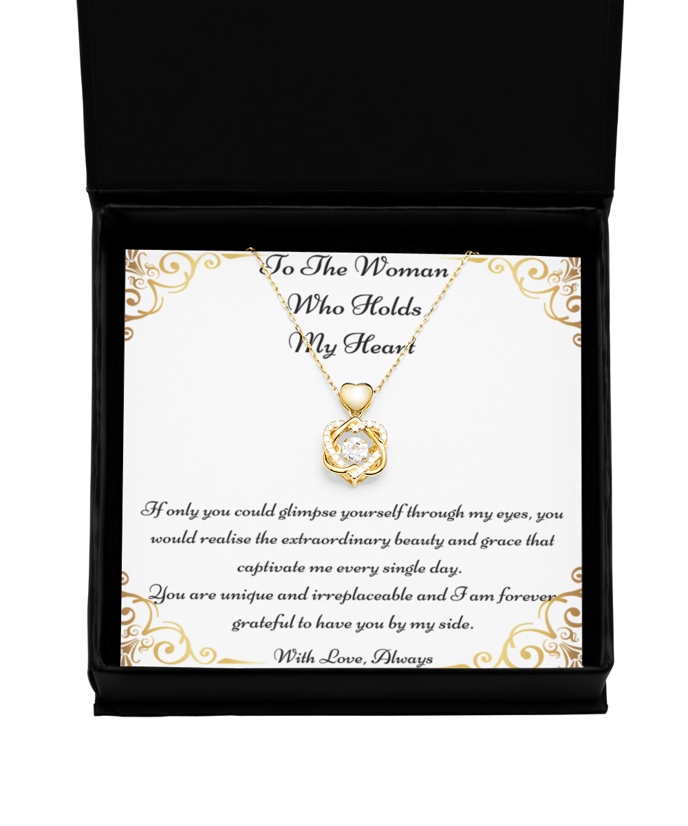 To The Woman Who Holds My Heart, Future Wife Necklace, Fiancée Necklace, Heart Knot Gold, Heart Knot Silver, Love Knot Rose Gold, Love Knot Silver, Solitaire Crystal, Double Crystal Circle, Crystal Gold Cross, Jewelry, Jewellery