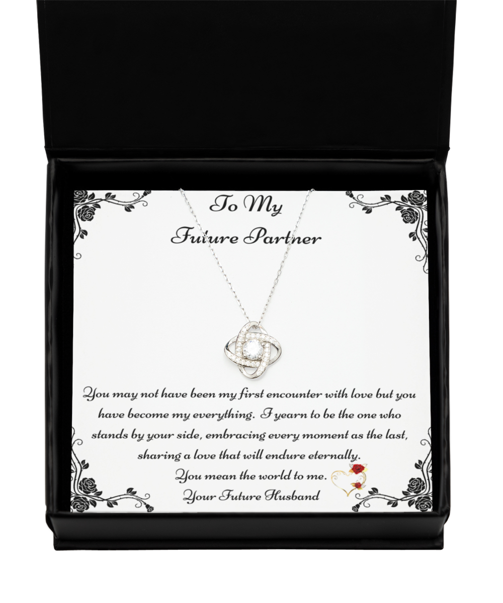 My Future Partner Gift, Future Wife Necklace, Fiancée Necklace, Heart Knot Gold, Heart Knot Silver, Love Knot Rose Gold, Love Knot Silver, Solitaire Crystal, Double Crystal Circle, Crystal Gold Cross, Jewelry, Jewellery