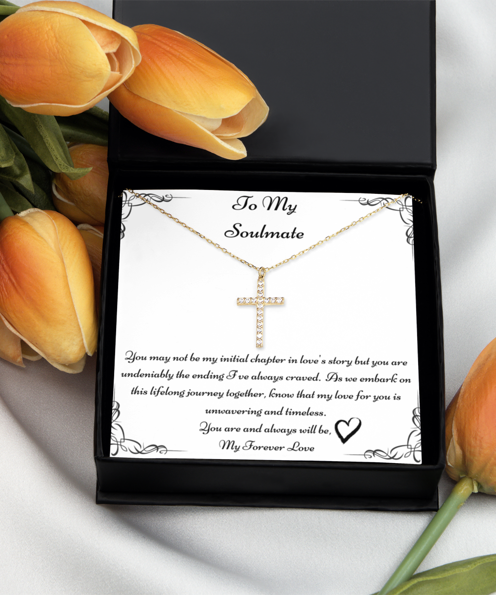 To My Soulmate, Future Wife Necklace, Fiancée Necklace, Heart Knot Gold, Heart Knot Silver, Love Knot Rose Gold, Love Knot Silver, Solitaire Crystal, Double Crystal Circle, Crystal Gold Cross, Jewelry, Jewellery