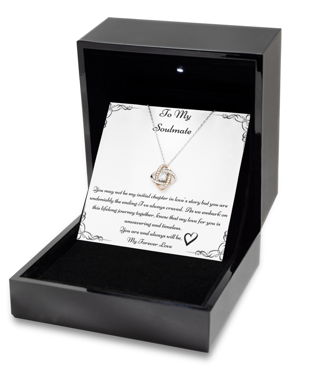 To My Soulmate, Future Wife Necklace, Fiancée Necklace, Heart Knot Gold, Heart Knot Silver, Love Knot Rose Gold, Love Knot Silver, Solitaire Crystal, Double Crystal Circle, Crystal Gold Cross, Jewelry, Jewellery