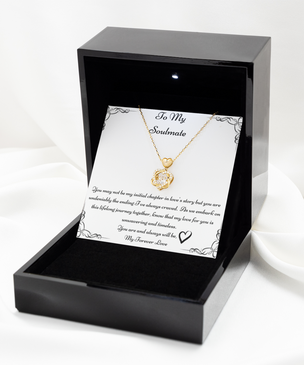 To My Soulmate, Future Wife Necklace, Fiancée Necklace, Heart Knot Gold, Heart Knot Silver, Love Knot Rose Gold, Love Knot Silver, Solitaire Crystal, Double Crystal Circle, Crystal Gold Cross, Jewelry, Jewellery