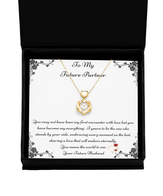 My Future Partner Gift, Future Wife Necklace, Fiancée Necklace, Heart Knot Gold, Heart Knot Silver, Love Knot Rose Gold, Love Knot Silver, Solitaire Crystal, Double Crystal Circle, Crystal Gold Cross, Jewelry, Jewellery