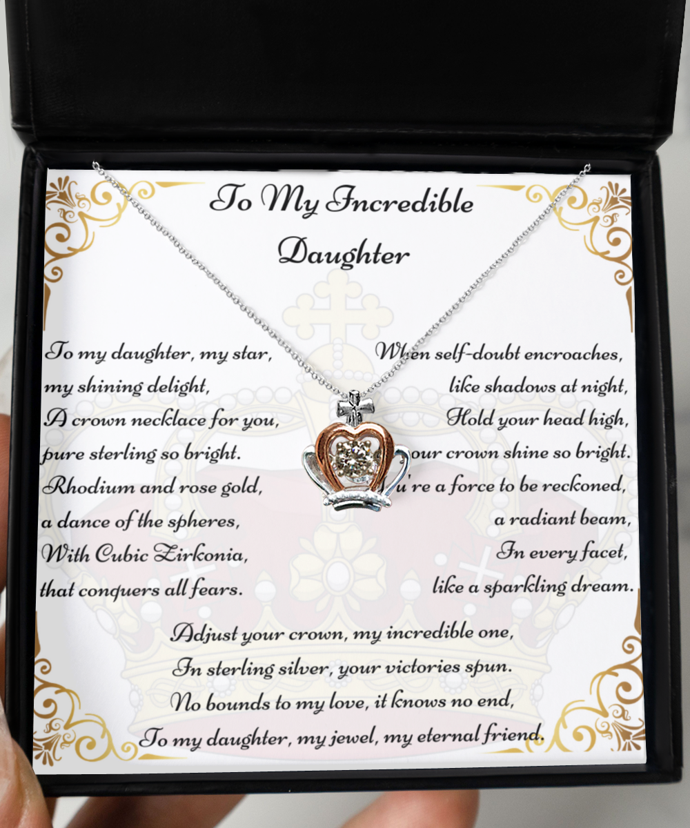 Our Crown Pendant Necklace embodies the strength, grace and sophistication of true royalty; .925 Sterling Silver, Triple-plated with Rhodium, 14k Rose Gold & AAAA Cubic Zirconia!