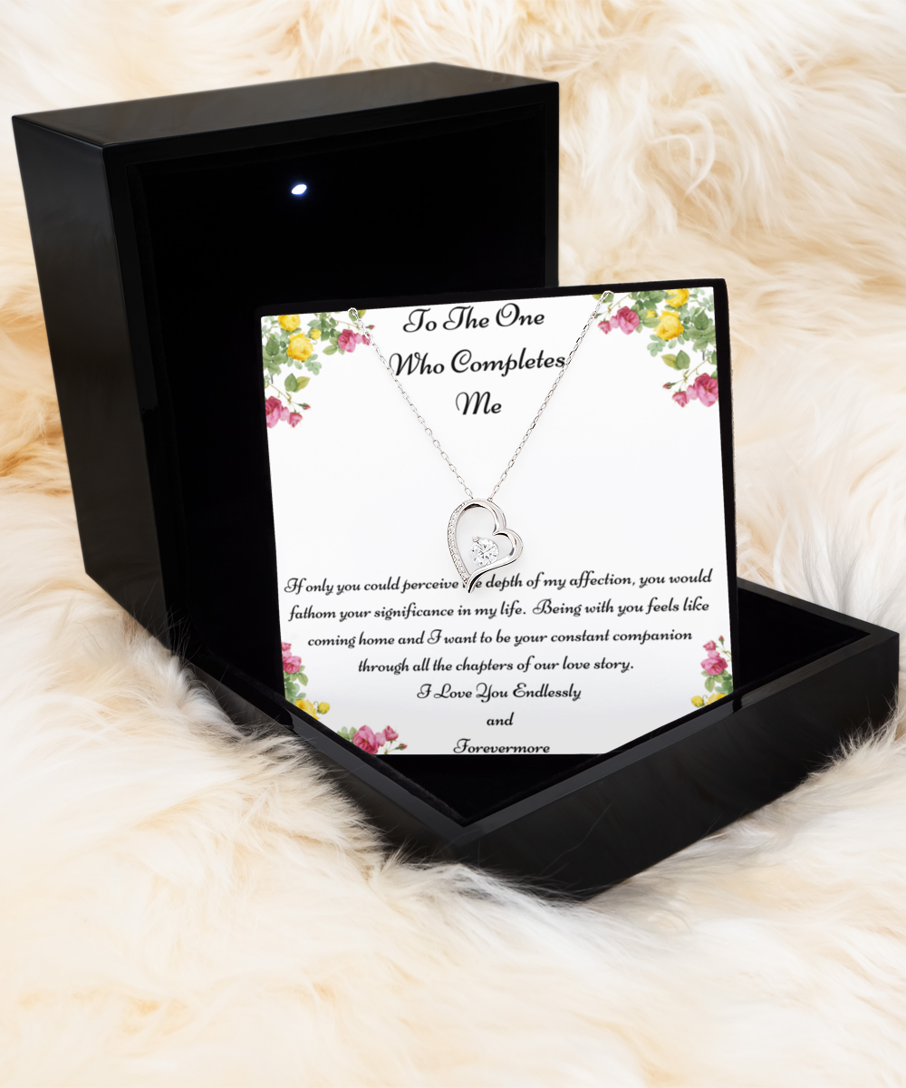 To The One Who Completes Me, Future Wife Necklace, Fiancée Necklace, Heart Knot Gold, Heart Knot Silver, Love Knot Rose Gold, Love Knot Silver, Solitaire Crystal, Double Crystal Circle, Crystal Gold Cross, Jewelry, Jewellery