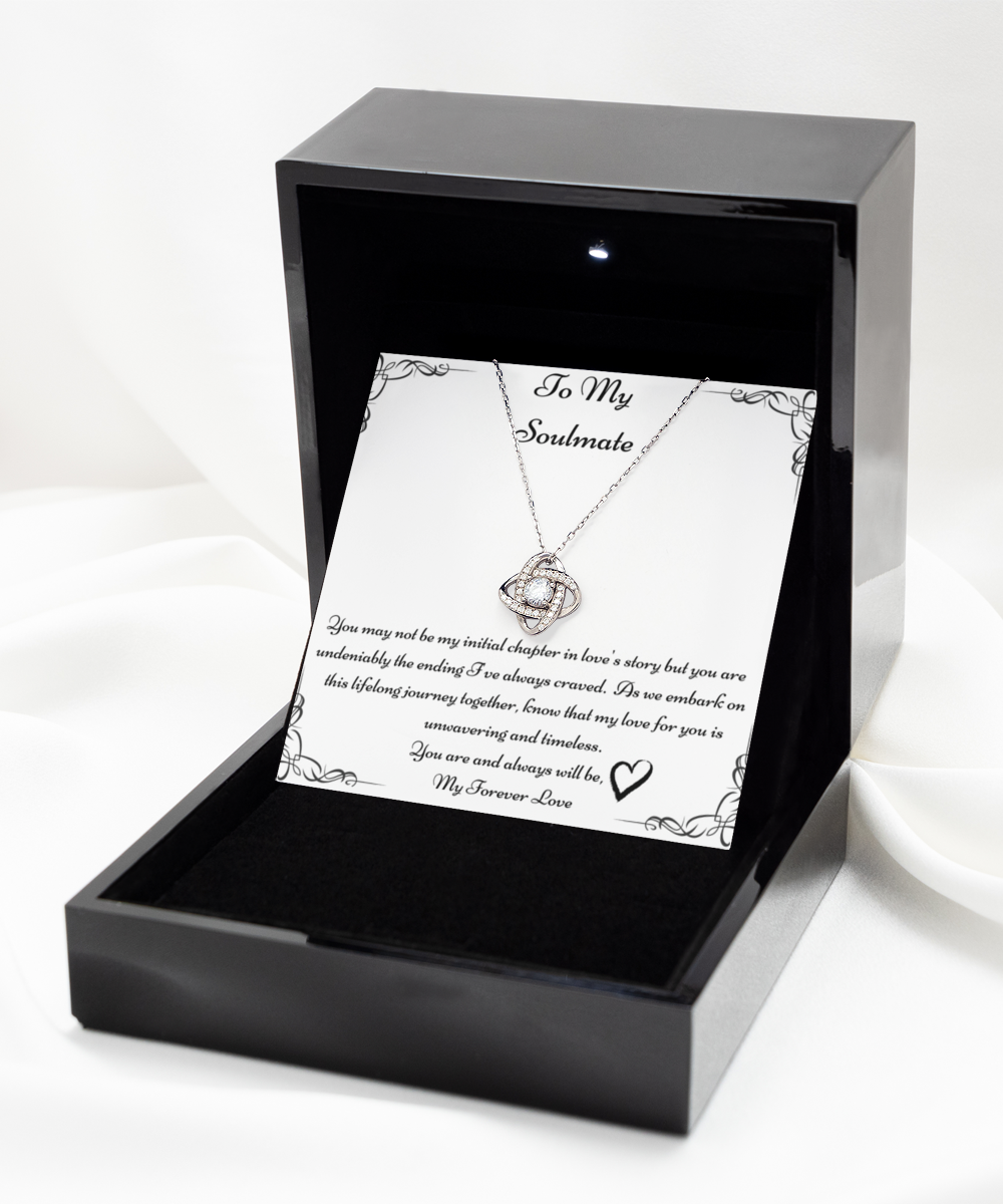 To My Soulmate, Future Wife Necklace, Fiancée Necklace, Heart Knot Gold, Heart Knot Silver, Love Knot Rose Gold, Love Knot Silver, Solitaire Crystal, Double Crystal Circle, Crystal Gold Cross, Jewelry, Jewellery