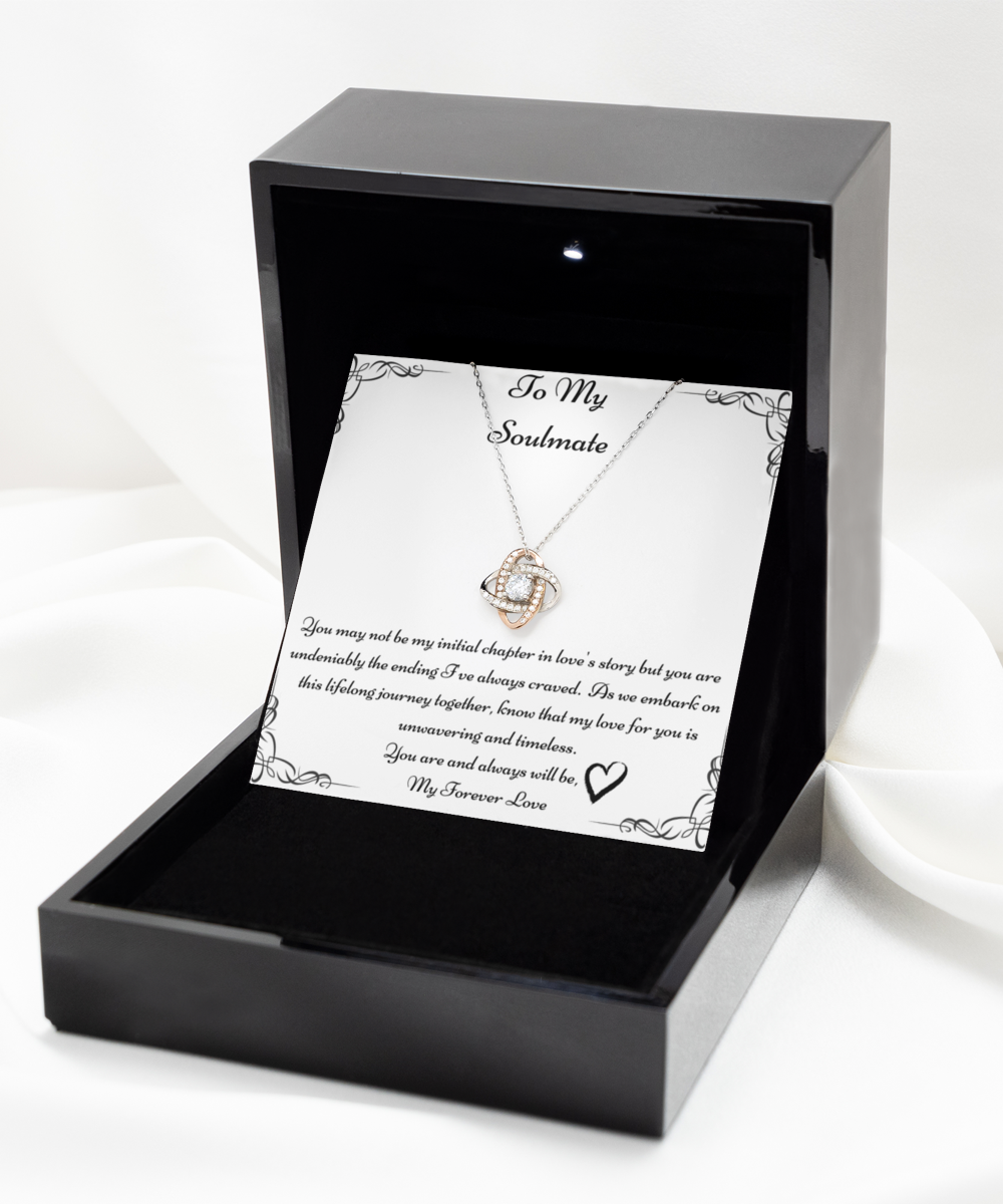 To My Soulmate, Future Wife Necklace, Fiancée Necklace, Heart Knot Gold, Heart Knot Silver, Love Knot Rose Gold, Love Knot Silver, Solitaire Crystal, Double Crystal Circle, Crystal Gold Cross, Jewelry, Jewellery