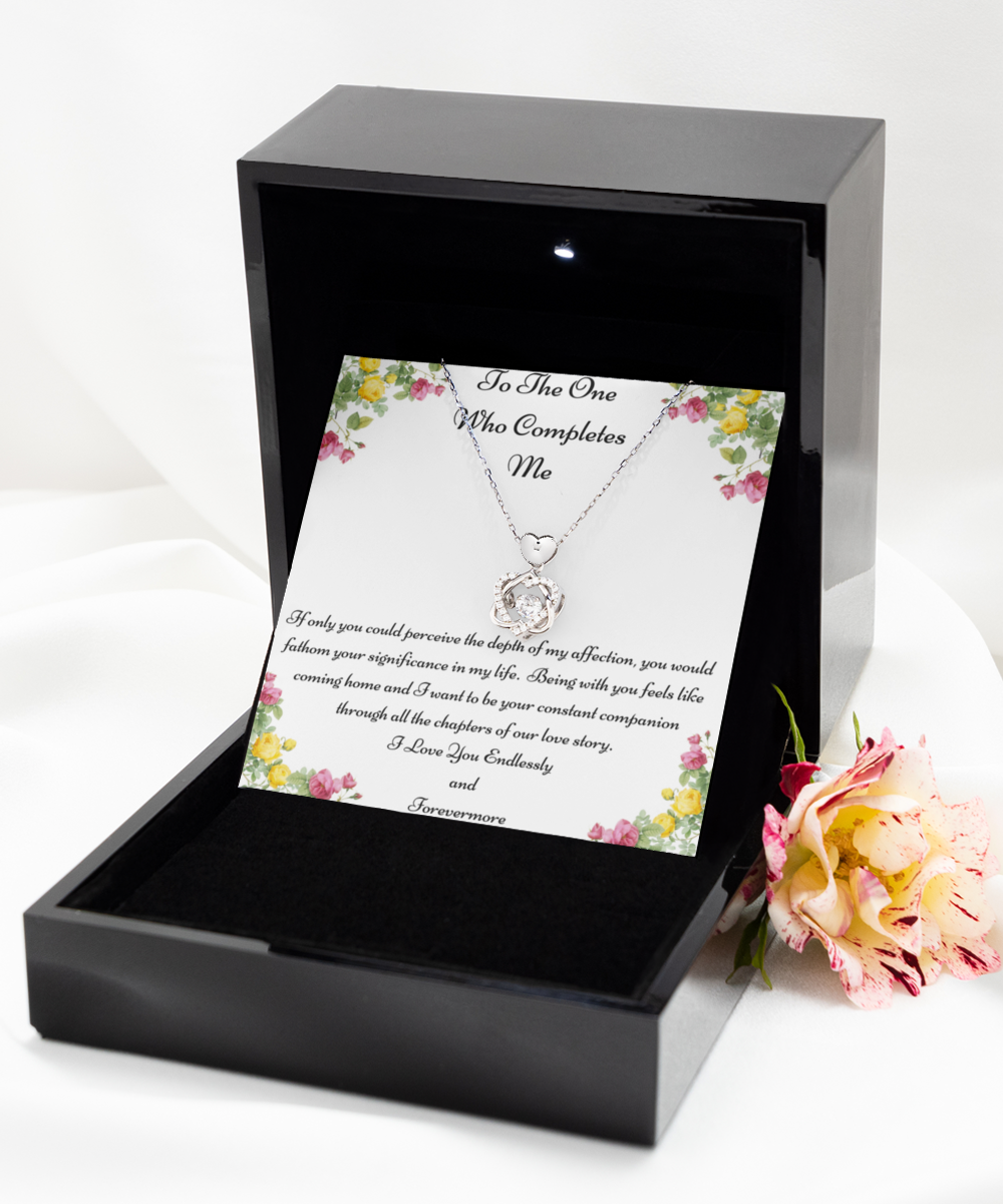 To The One Who Completes Me, Future Wife Necklace, Fiancée Necklace, Heart Knot Gold, Heart Knot Silver, Love Knot Rose Gold, Love Knot Silver, Solitaire Crystal, Double Crystal Circle, Crystal Gold Cross, Jewelry, Jewellery