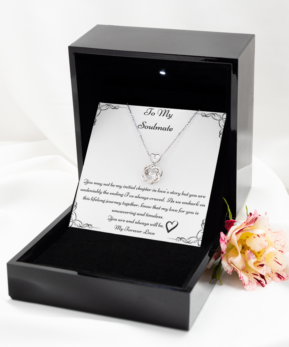 To My Soulmate, Future Wife Necklace, Fiancée Necklace, Heart Knot Gold, Heart Knot Silver, Love Knot Rose Gold, Love Knot Silver, Solitaire Crystal, Double Crystal Circle, Crystal Gold Cross, Jewelry, Jewellery