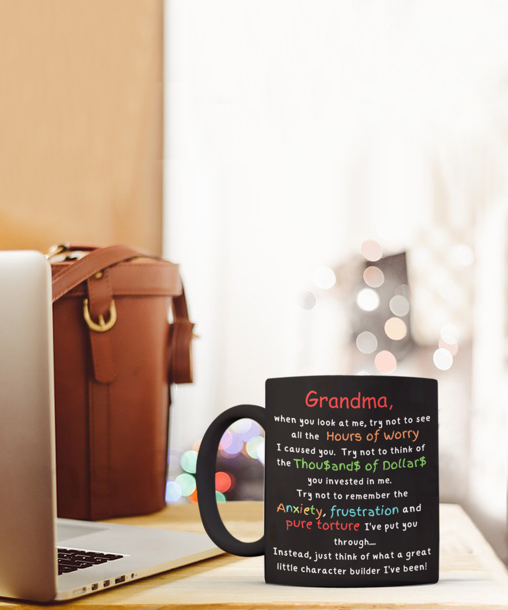 Laugh & Sip:  Delightful Character Builder Mugs for Grandma - Perfect for Every Sip & Smile!